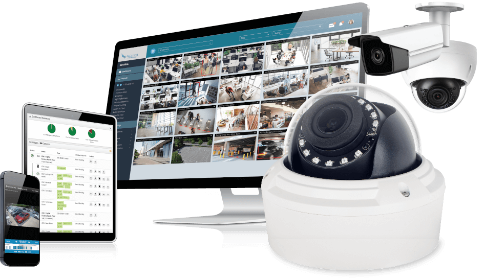 Eagel Eye Videocloudsystem mit Monitor und Kamerapräsentation